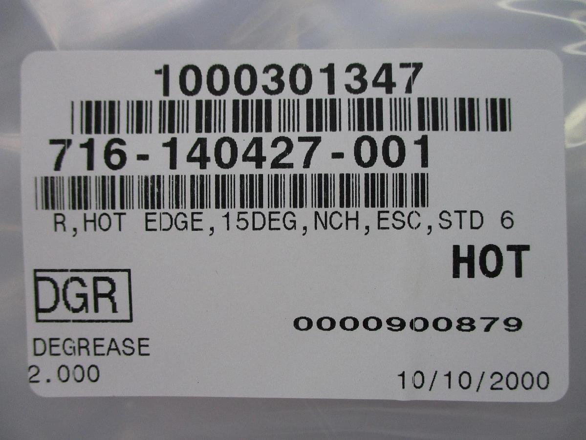 Lam Research 716-140427-001 STD 6 ESC NCH Hot Edge Ring 15DEG New Surplus