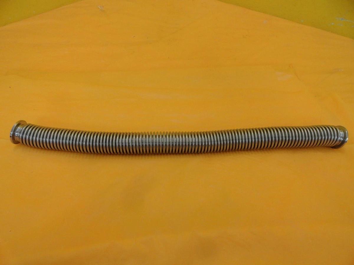 Used MKS Instruments Flexible Bellows Vacuum Hose NW25 18" Stainless Steel HPS Used
