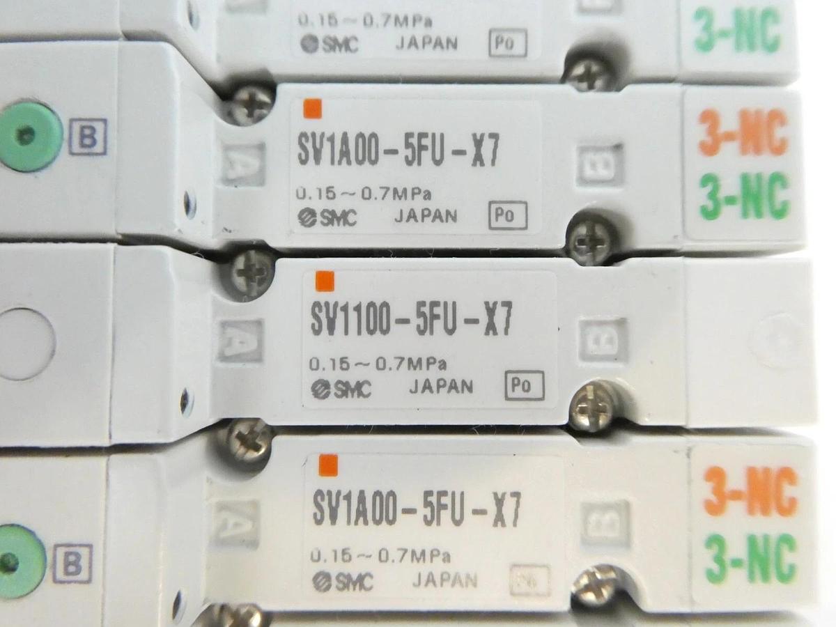 Used SMC SS5V1-1-10FD-X263 14-Port Pneumatic Manifold SV1A00 SV1B00 AMAT Working