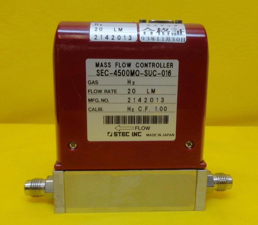 Used STEC SEC-4500MO-SUC-016 Mass Flow Controller MFC SEC-4500 20 LM H2 Used Working