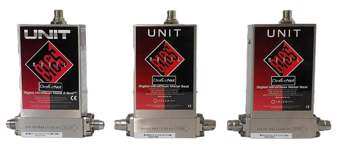 Used UNIT Instruments UFC Mass Flow Controller MFC UFC-8165 UFC-9861 Lot of 9