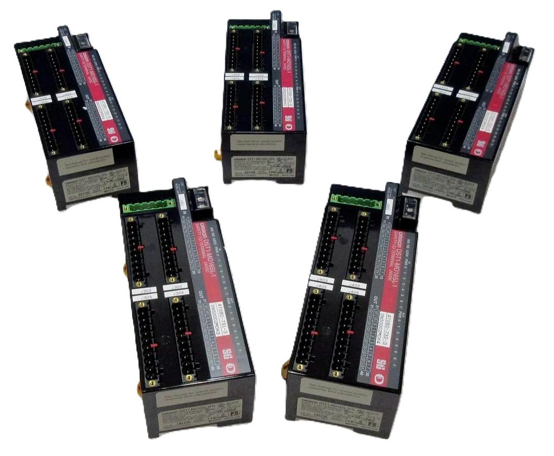 Used Omron DST1-MD16SL-1 Safety I/O Terminal Nikon 4T080-731-3 Lot of 5 Working