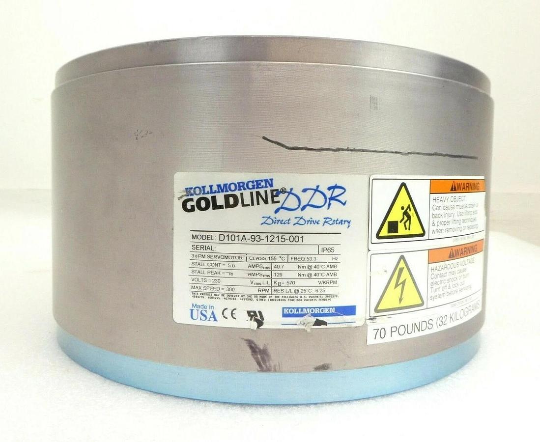 Used Kollmorgen D101A-93-1215-001 Spindle Motor GOLDLINE DDR Copper Exposed Working