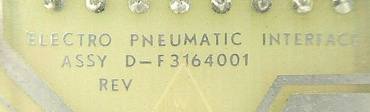 Used Varian Semiconductor VSEA D-F3164001 Electro Pneumatic Interface PCB Card Rev. C