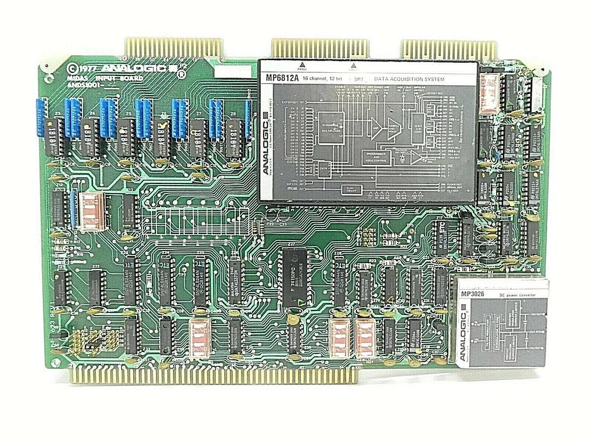 Used Analogic D4-8623 Midas Input Board PCB ANDS1001-4 Rev. 1 Varian F9092001 Working