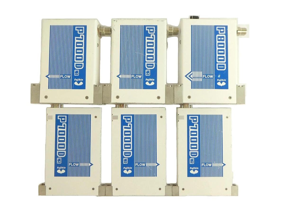Used Fujikin P7000 Mass Flow Controller MFC P7000D P8000D Reseller Lot of 6 Working