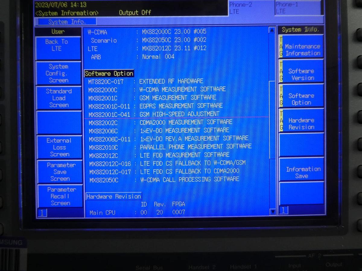 Used Anritsu MT8820C Radio Analyzer GSM W-CDMA CDMA2000 LTE Bent Connectors Spare