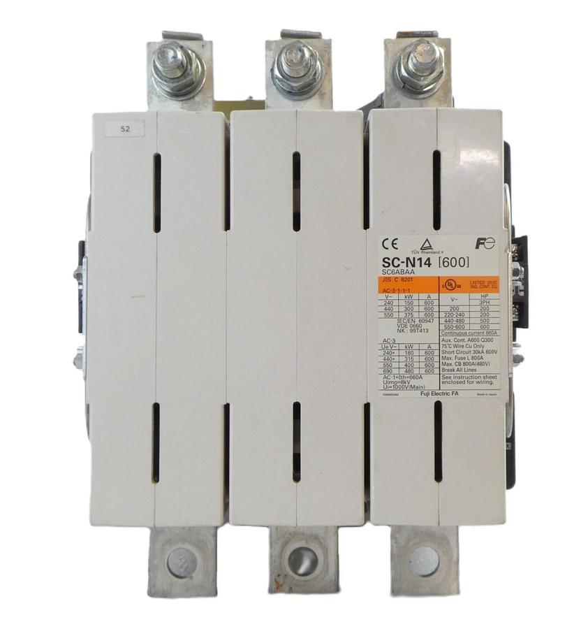 Used Fuji Electric SC6ABAA 3-Pole Magnetic Contactor Module SC-N14 Working Surplus