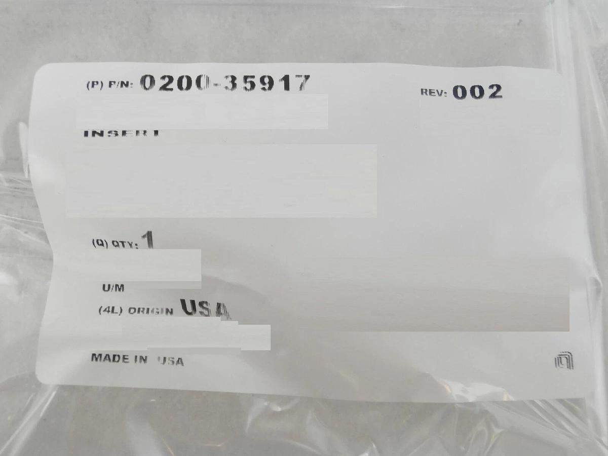 AMAT Applied Materials 0200-35917 NIT 2 Zone Quartz Insert New Surplus