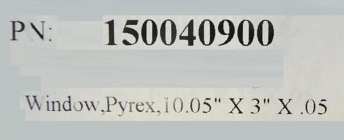 Novellus Systems 15-00409-00 Chamber Window Pyrex 1.05"x3"x.05" New Surplus