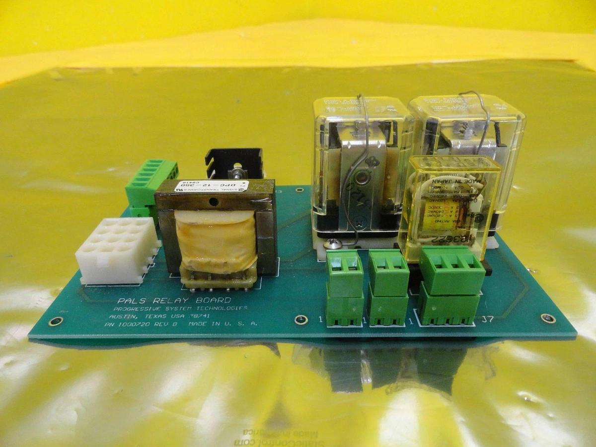 Used Progressive System Technologies 1000720 PALS Relay Board PCB Rev. B Used Working