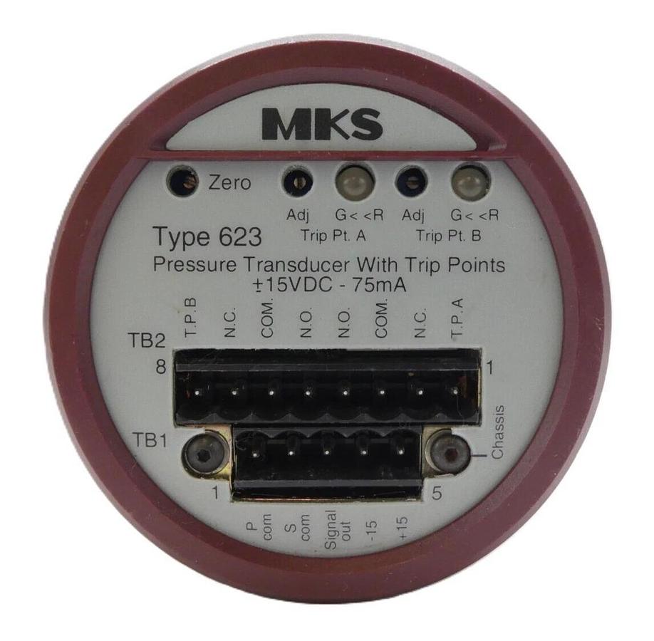 Used MKS Instruments 623A13TBD Baratron Pressure Transducer 1000 Torr Working Surplus