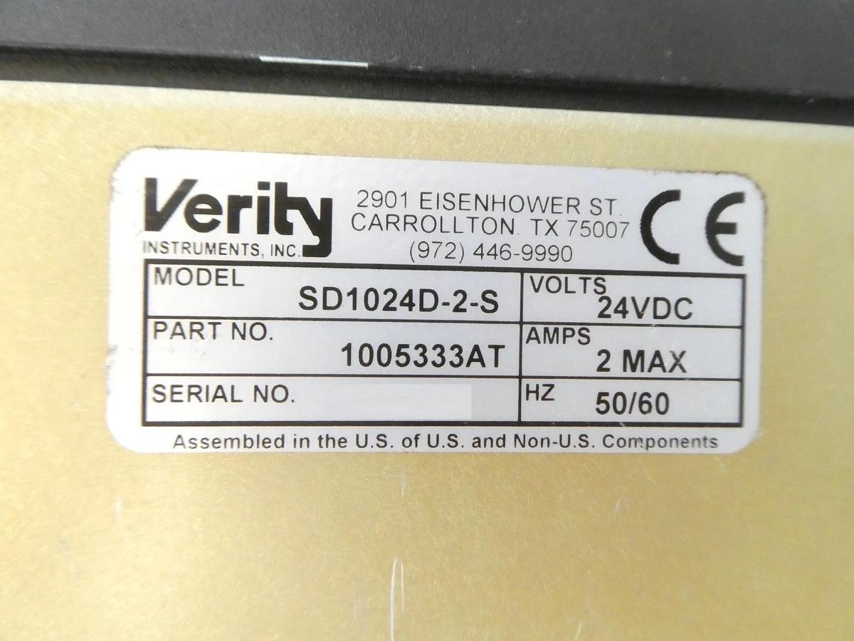 Used Verity Instruments 1005333AT Spectrograph SD1024D-2-S AMAT 1400-00204 Working