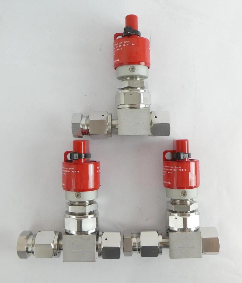 Used Fujikin 316L Manual Diaphragm Valve Reseller Lot of 9 Working Surplus