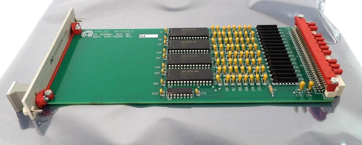 Used AMAT Applied Materials 0100-20000 64 Channel MUX BD PCB Card Working Surplus