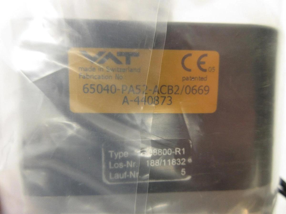 Used VAT 65040-PA52-ACB2 Pendulum Control and Isolation Valve Copper Unassembled Used