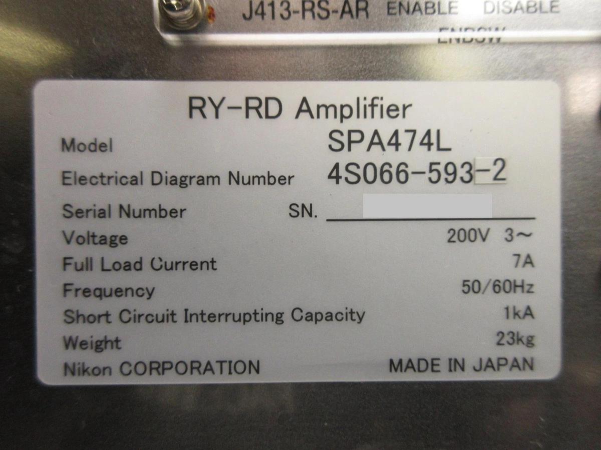 Used Nikon 4S066-593-2 RY-RD Amplifier Module SPA474L 4S013-684-1 NSR Series Working