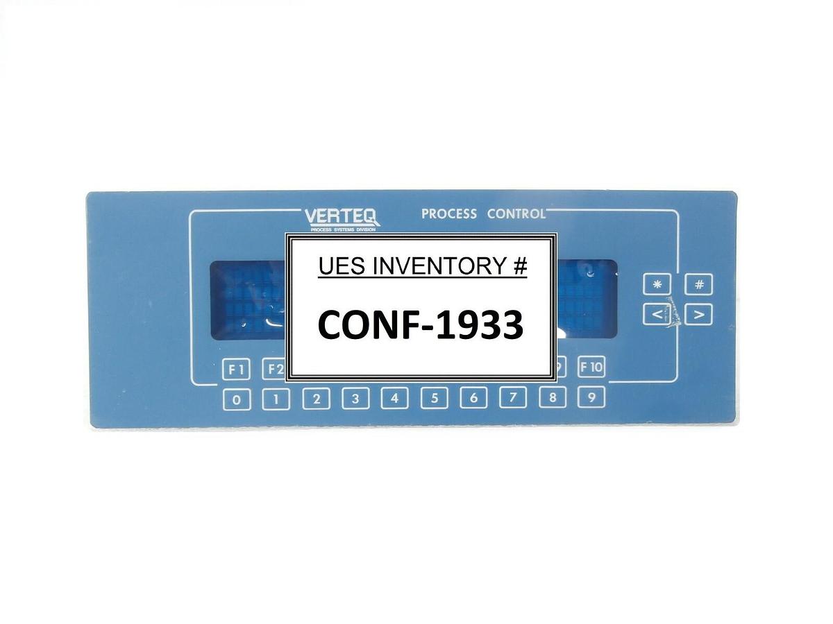Used Verteq Process Systems ST800-CC50-E2PX Process Control Module Working Surplus