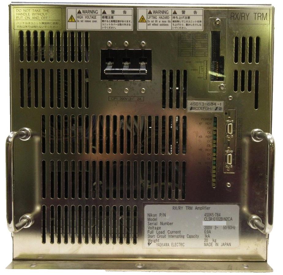 Used Yaskawa Electric CLSR-0102B-N2CA RX/RY TRM Amplifier Nikon 4S065-784 NSR Working