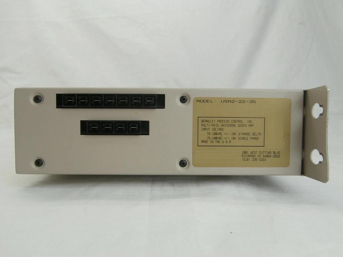 Used Berkeley Process Control USA2-22-35 Multi-Axis Universal Servo Amplifier Working