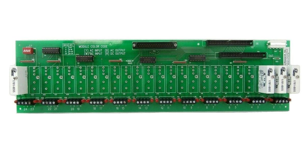 Used CyberResearch Module Color Code 24-Channel Input Interface 1781-IB5S PCB Working