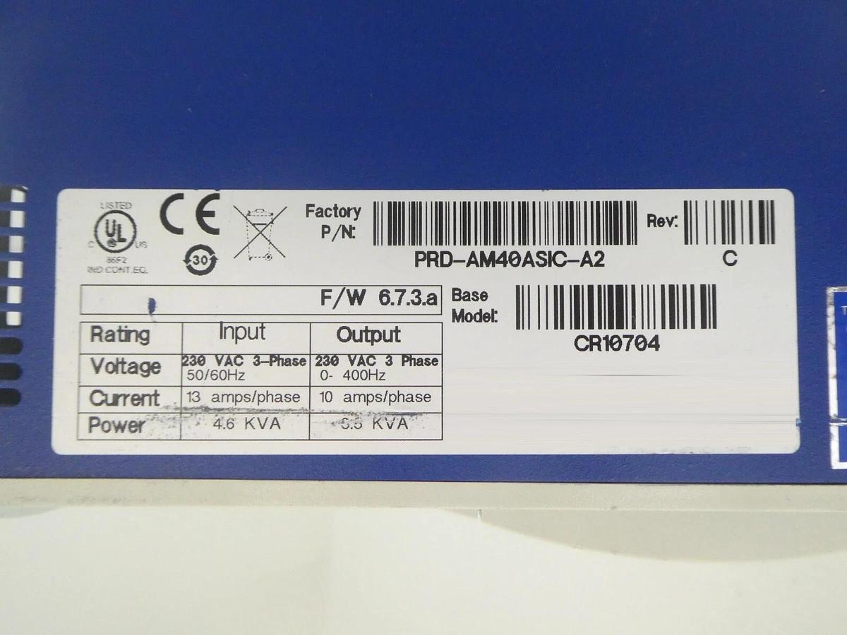 Used Kollmorgen PRD-AM40ASIC-A2 Servo Drive CR10704 SERVOSTAR CD Working Surplus