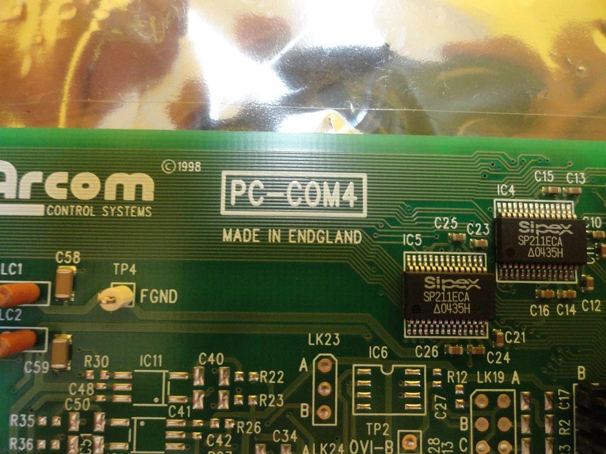 Used Arcom Control Systems PC-COM4-(RS232) RS232 Communications PCB Card PC-COM4 Used
