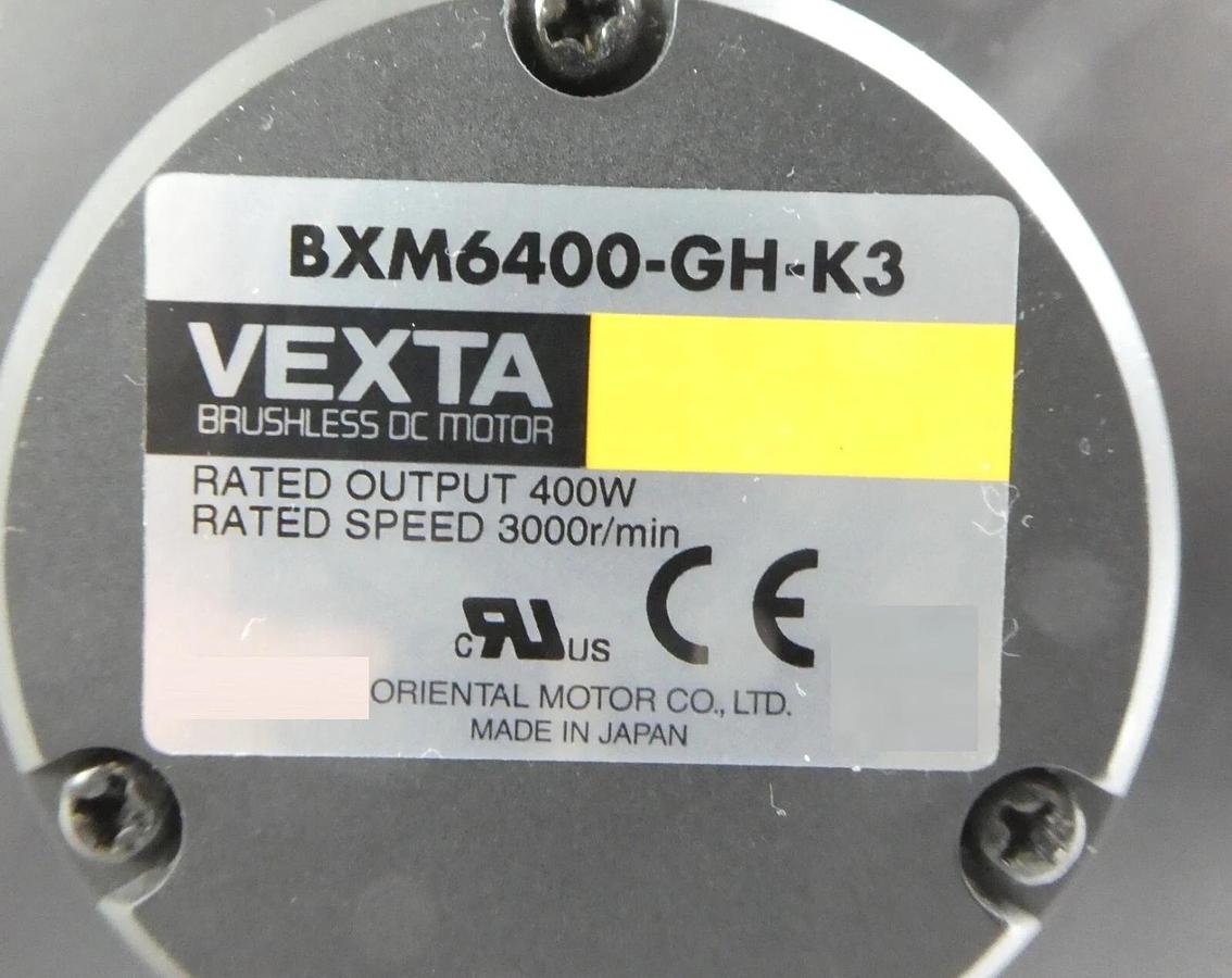 Used Oriental Motor BXM6400-GH-K3 DC Motor W/Gear Head D3846-162 Working Surplus