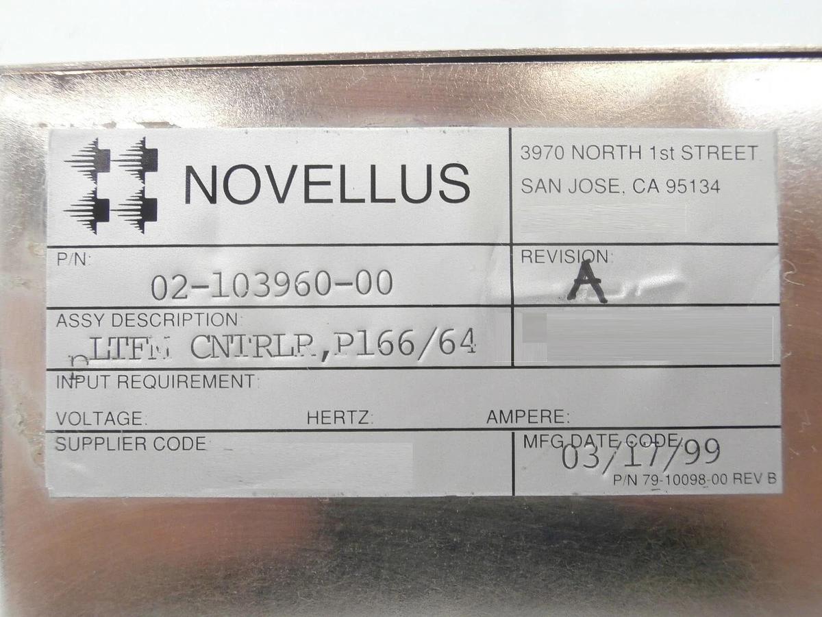 Used Novellus Systems 02-103960-00 Platform Controller P166/64 03-053424-00 Working