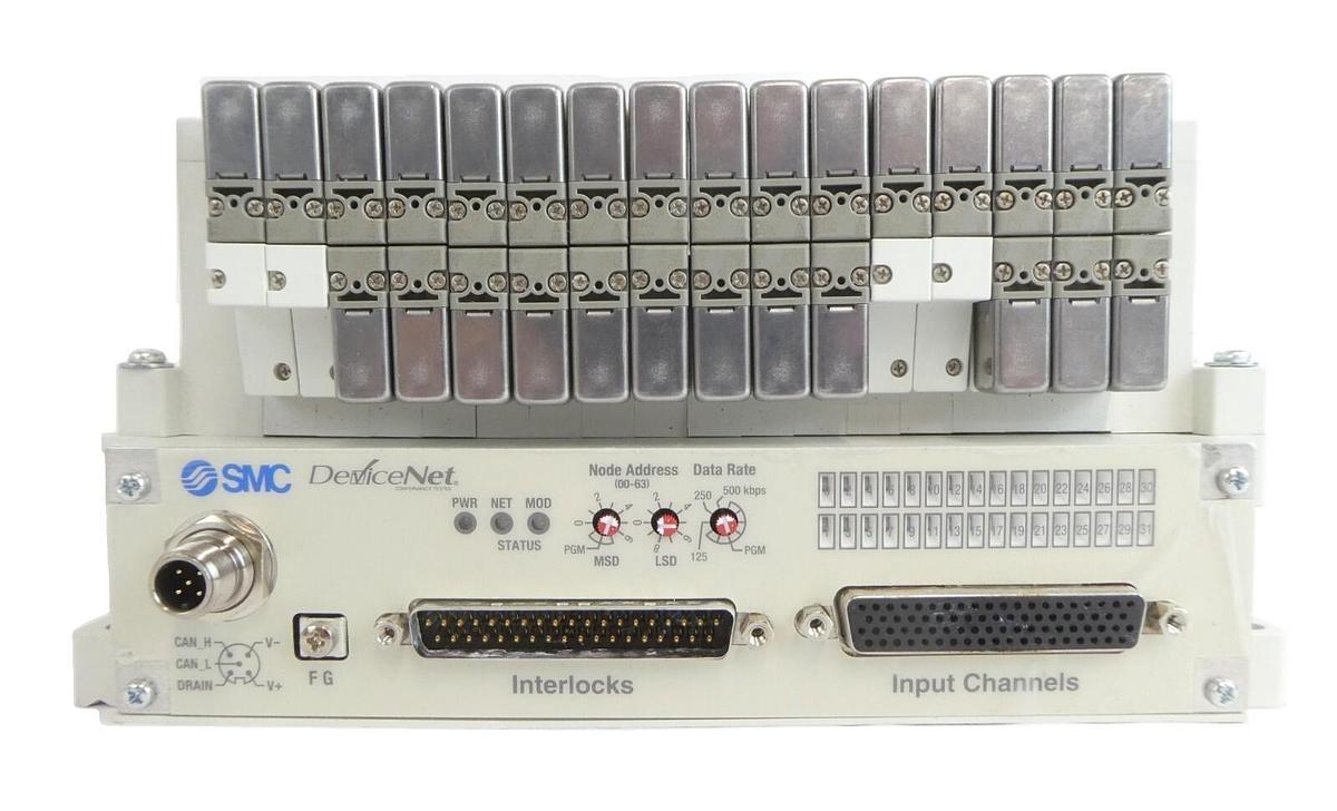 Used SMC VV5Q11-16-X3101V 16-Port Manifold Module EX420-SDN1 Working Surplus