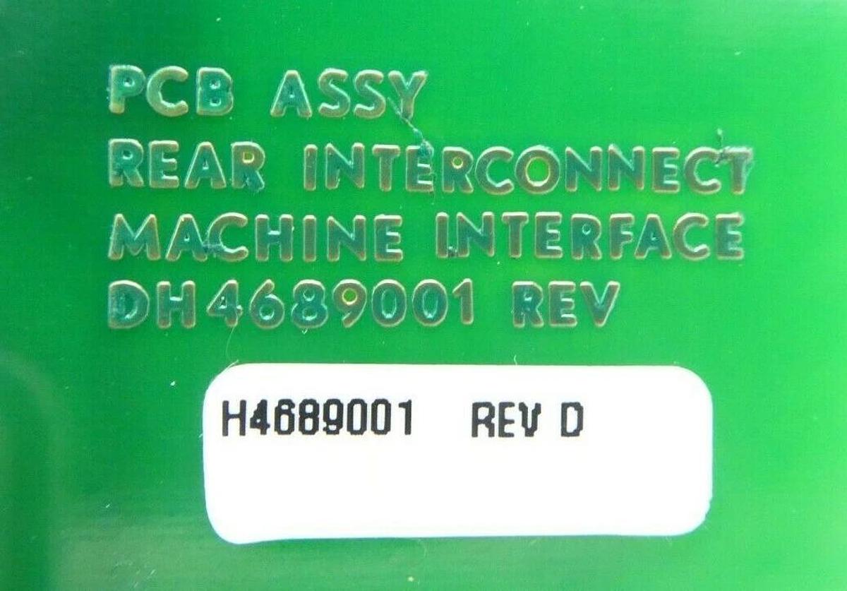Used Varian VSEA H4689001 Rear Interconnect Machine Interface PCB Rev. D Working