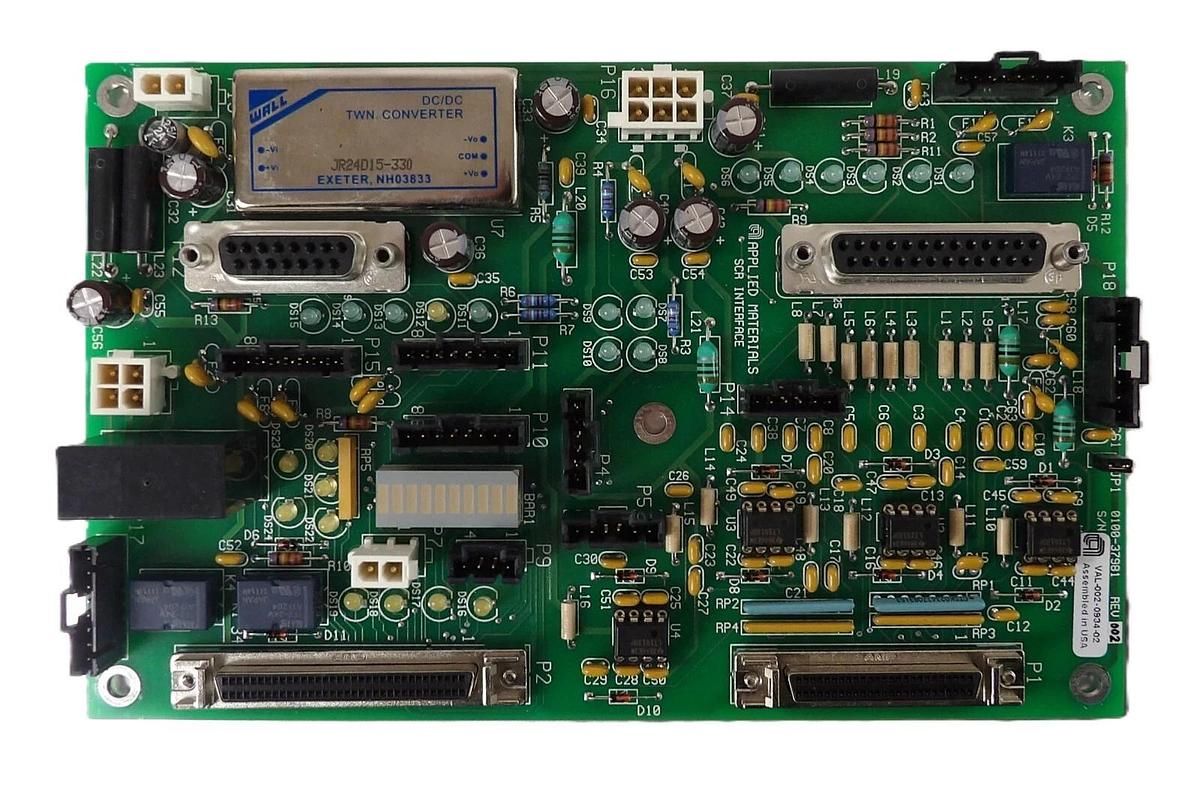 Used AMAT Applied Materials 0100-37981 SCR Interface PCB Assembly Working