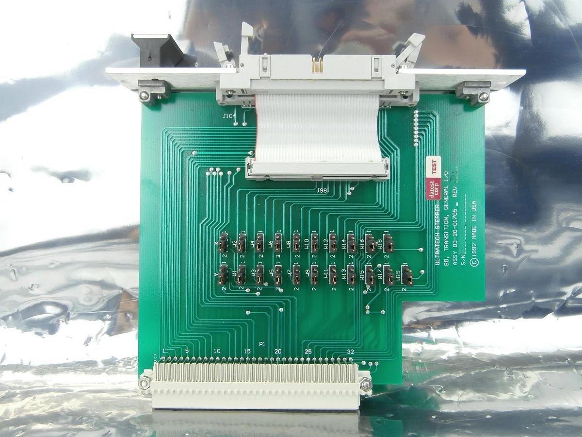 Used Ultratech Stepper 03-20-01705 General Transition PCB Card GEN I/O Rev. D1 Used