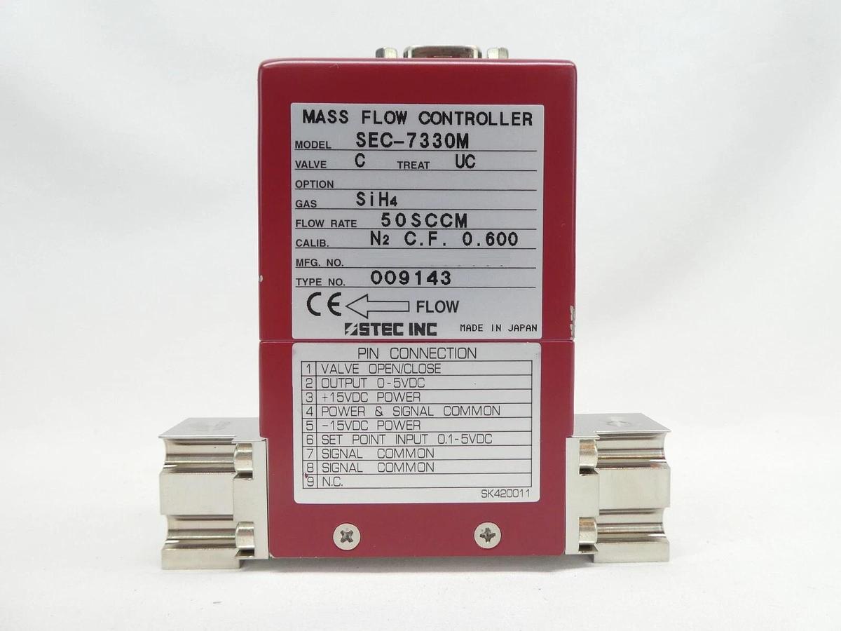 Used STEC SEC-7330M Mass Flow Controller MFC 50 SCCM SiH4 Reseller Lot of 12 Working