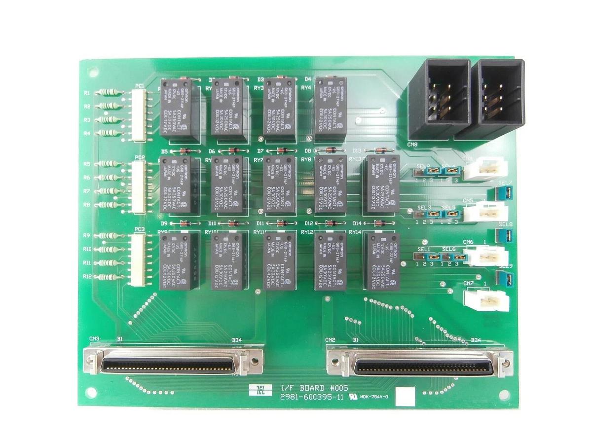 Used TEL Tokyo Electron 2981-600395-11 I/F BOARD #005 PCB 2908-600395-11 ACT12 Spare