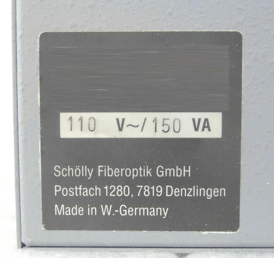 Used Scholly Fiberoptik 150H Fiber Optic Light Source Working Surplus