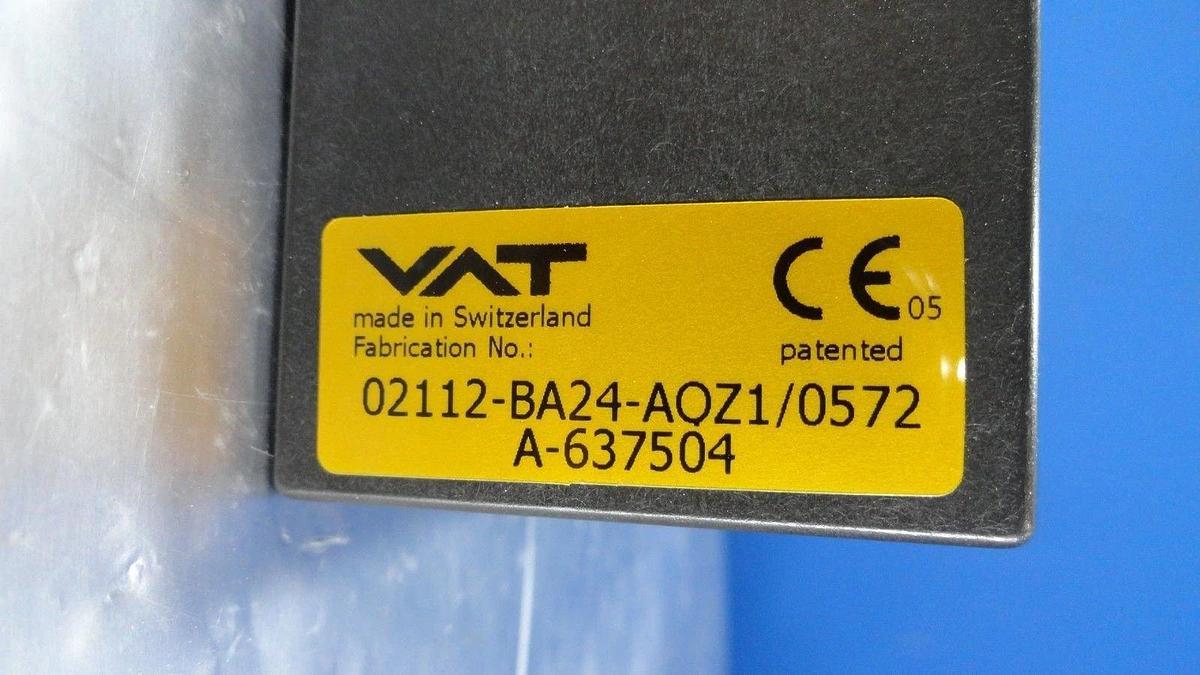 Used VAT 02112-BA24-AOZ1 Rectangular Gate Valve MONOVAT Series 02 Used Working
