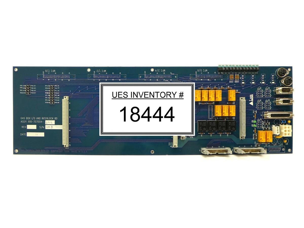 Used Lam Research 810-707054-002 Gas Box I/O Interlock Board PCB FPD Continuum Spare