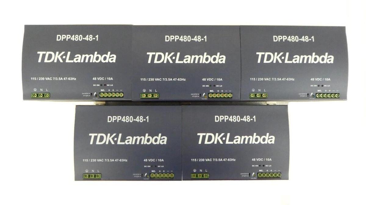 Used TDK-Lambda DPP480-48-1 Power Supply Reseller Lot of 5 AMAT Working Surplus
