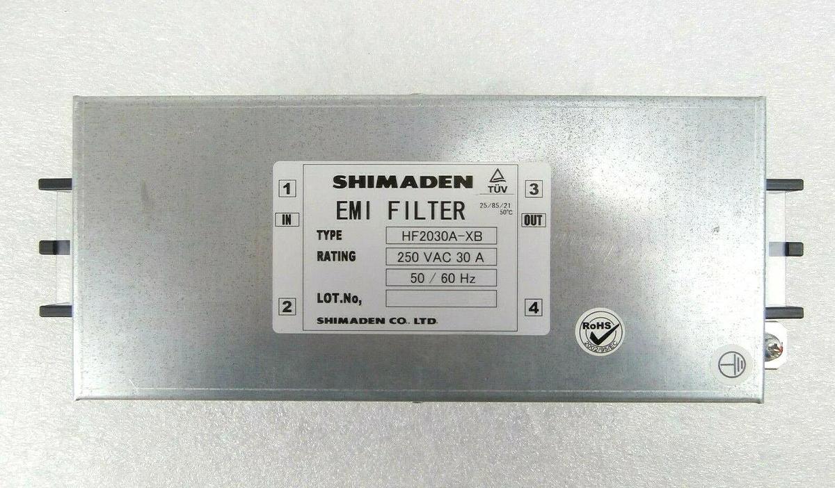 Used Shimaden HF2030A-XB Electromagnetic Interference EMI Filter Lot of 2 Working