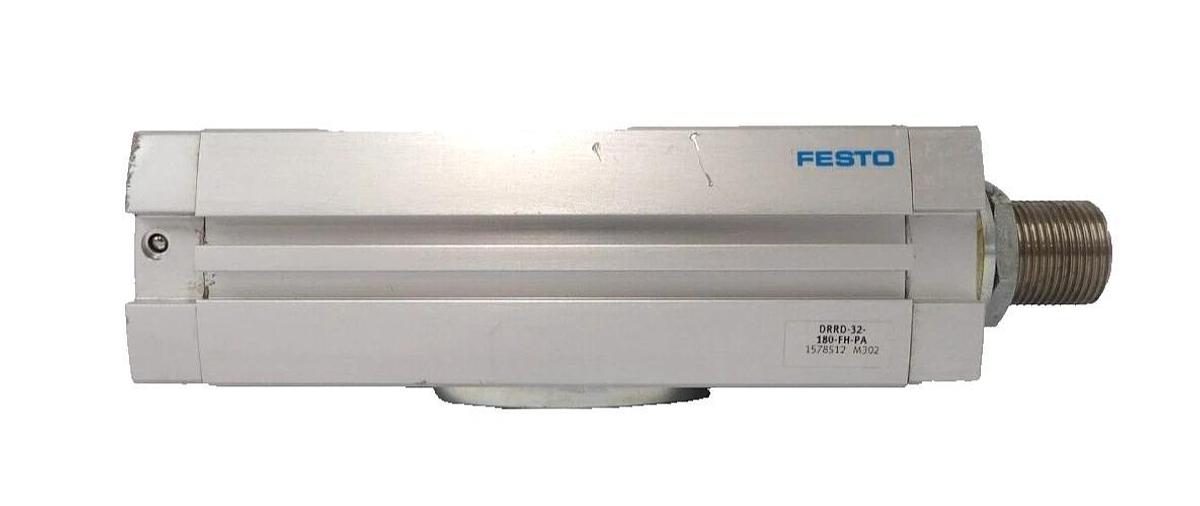 Used Festo DRRD-32-180-FH-PA Rotary Cylinder Swing Drive Working Surplus