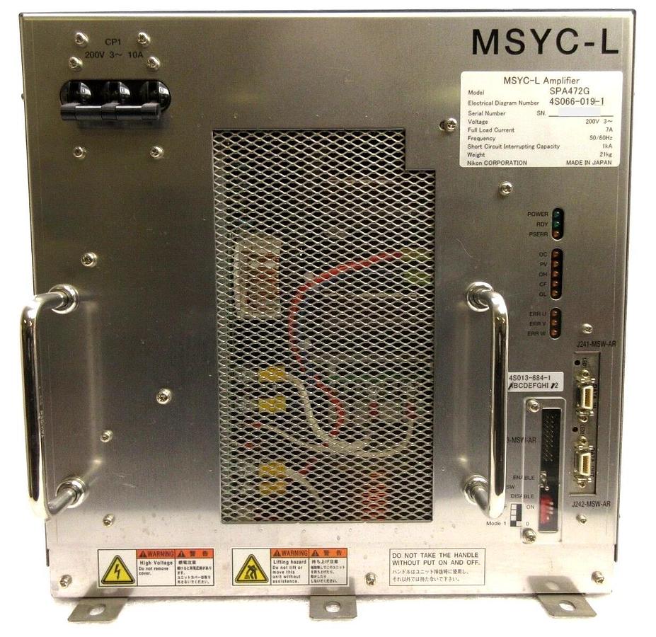 Used Nikon 4S066-019-1 MSYC-L Amplifier Module SPA472G 4S013-684-1 NSR Series Working