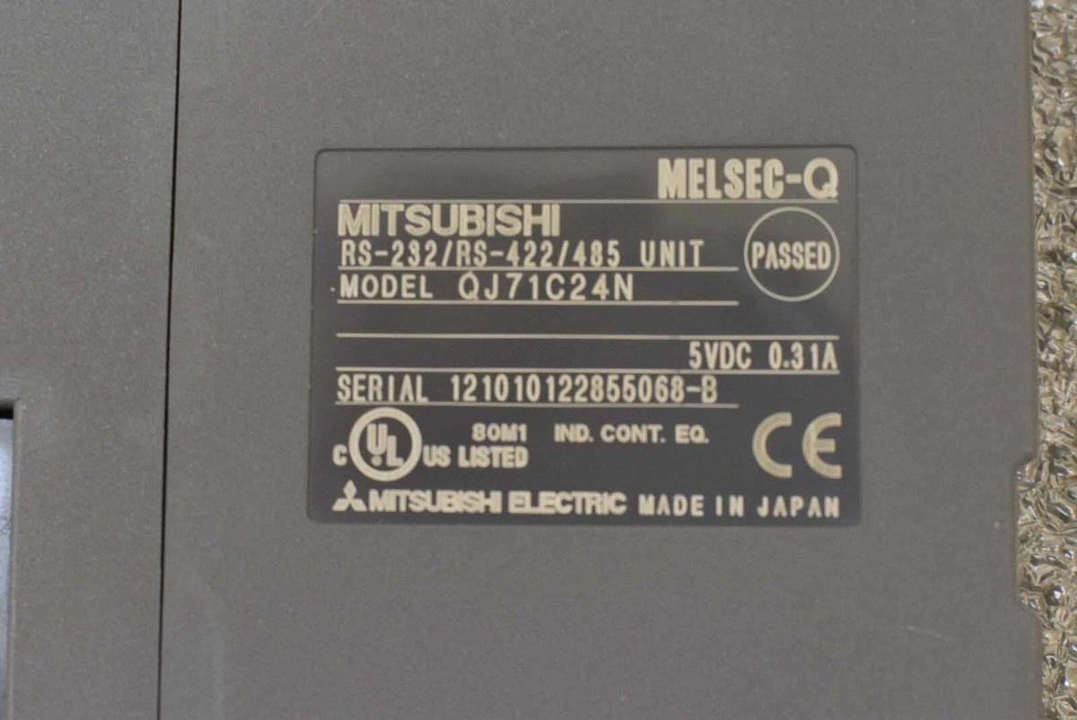 Used Mitsubishi QJ71C24N RS-232 / RS-422 / 485 PLC Module MELSEC-Q Working Surplus