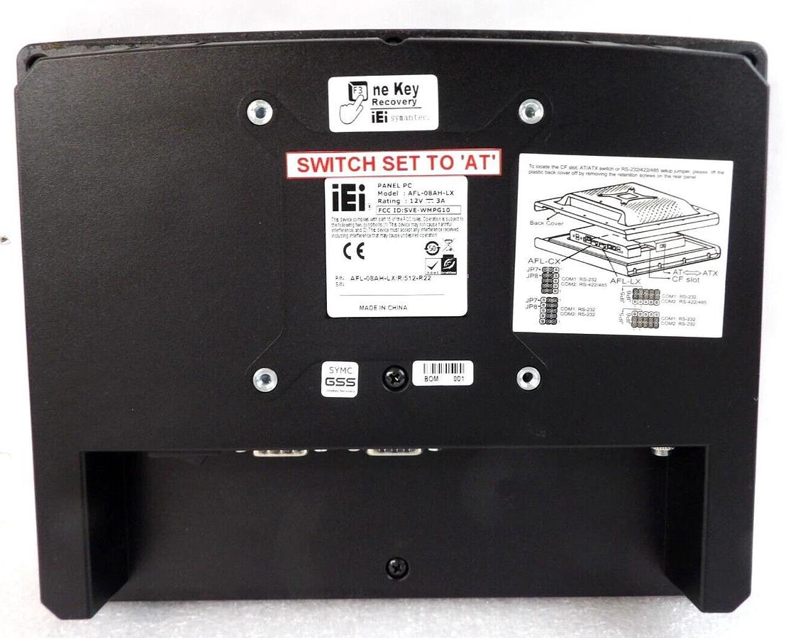 Used iEi Technology AFL-08AH-LX/R/512-R22 LCD Panel PC AFL-08AH-LX Working Spare