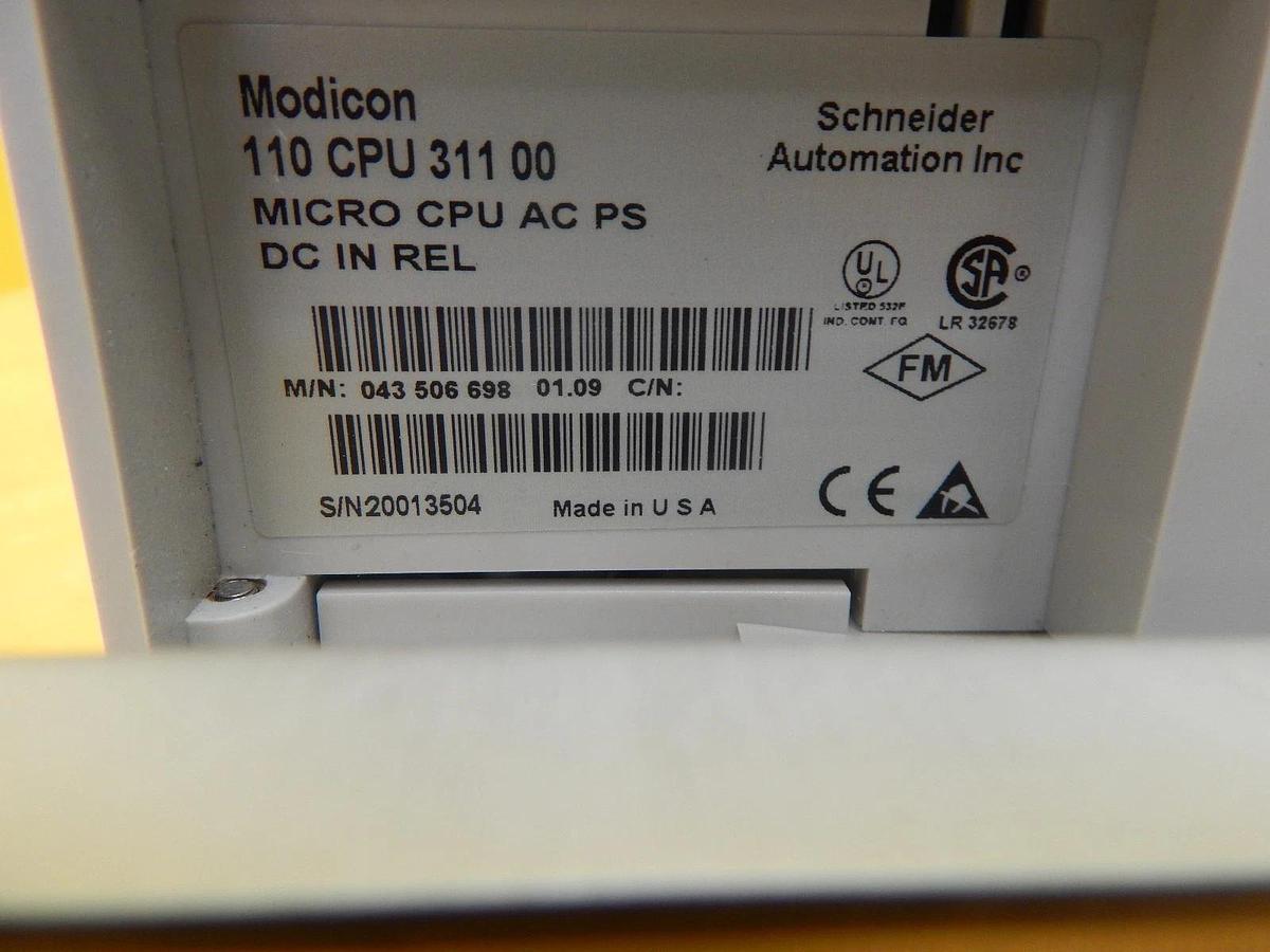 Used Schneider Automation 043 506 698 Modicon Micro 110 CPU 311 00 AEG Used Working