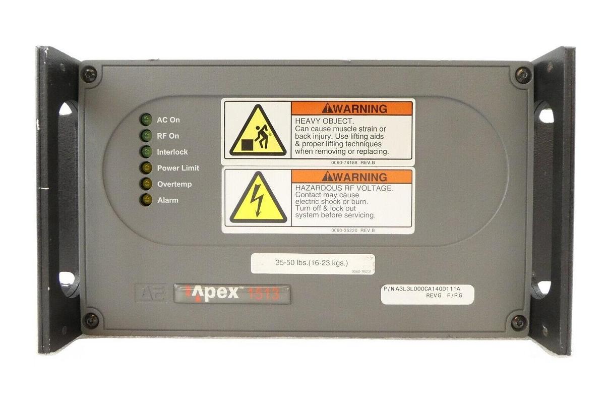Used Apex 1513 AE Advanced Energy A3L3L000CA140D111A RF Generator Tested Working