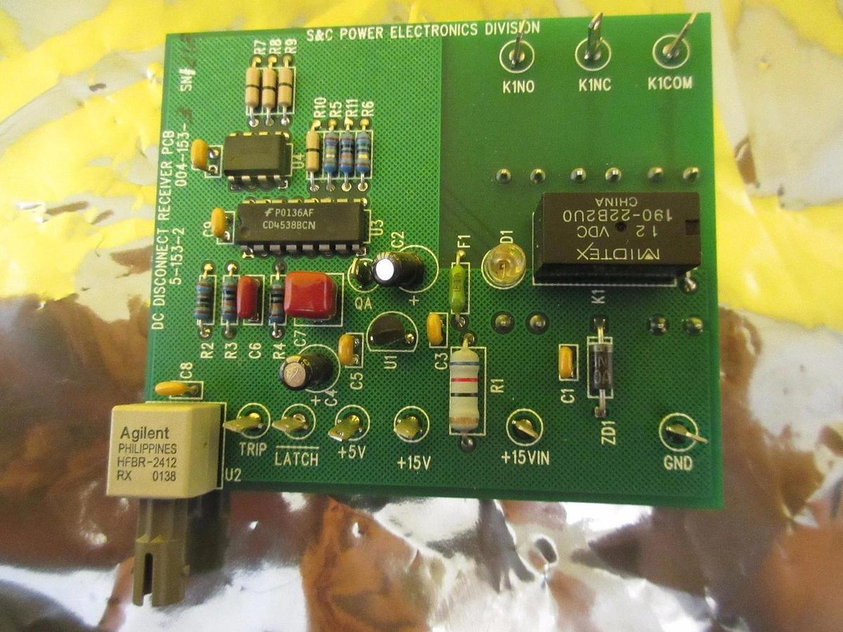 Used S&C Electric 5-153-2 DS Disconnect Receiver Board PCB 004-153-3 Used Working