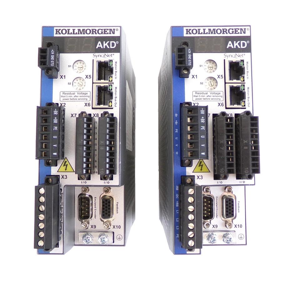 Used Kollmorgen AKD-B00606-NBSQ-0000 Servo Drive SynqNet Reseller Lot of 2 Working