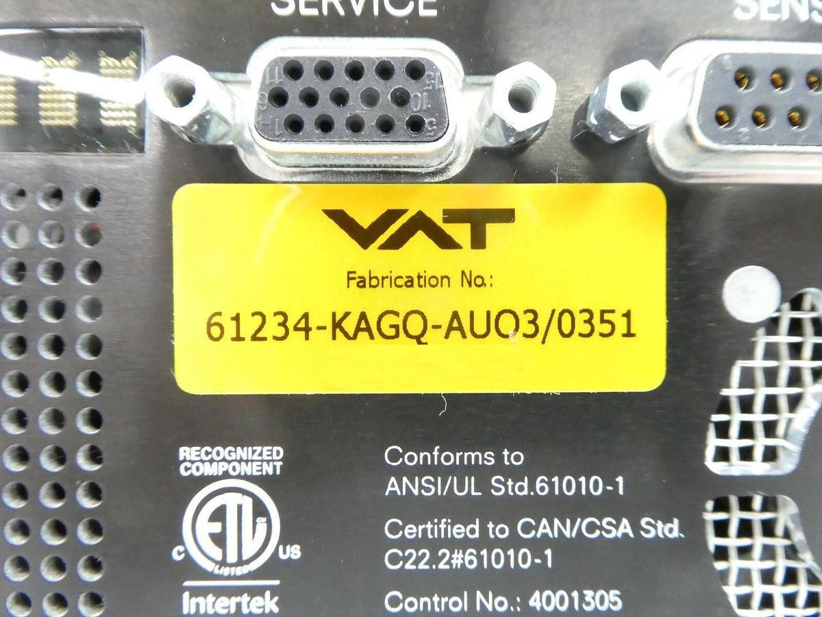 Used VAT 61234-KAGQ-AUO3 Butterfly Valve Control System Series 612 Working Surplus