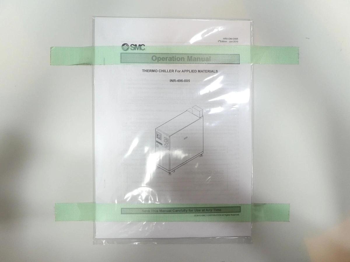 Used HRZ008-L SMC INR-496-005 Recirculating Thermo Chiller Dented Working Surplus